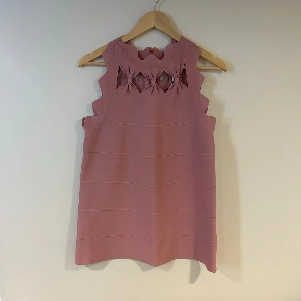 Ted Baker Pink Scalloped Blouse - Picture 2 of 10